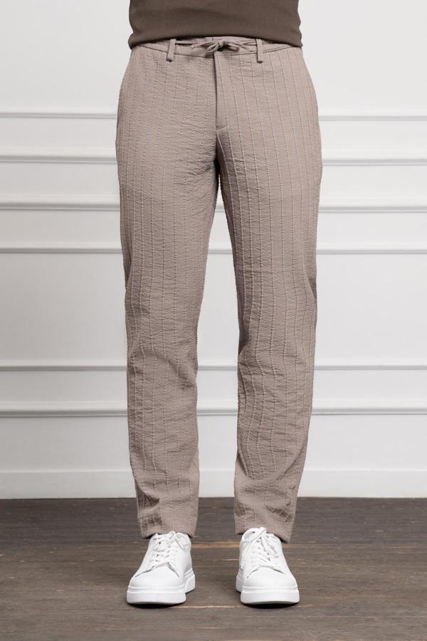  Erkek Vizon Poliviskon Jogger Dynamic Fit Rahat Kesim Pantolon - Image 1