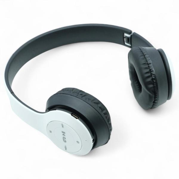 Viges P47 Wireless Bluetooth Kulak Üstü Kulaklık Beyaz-Siyah - Image 1