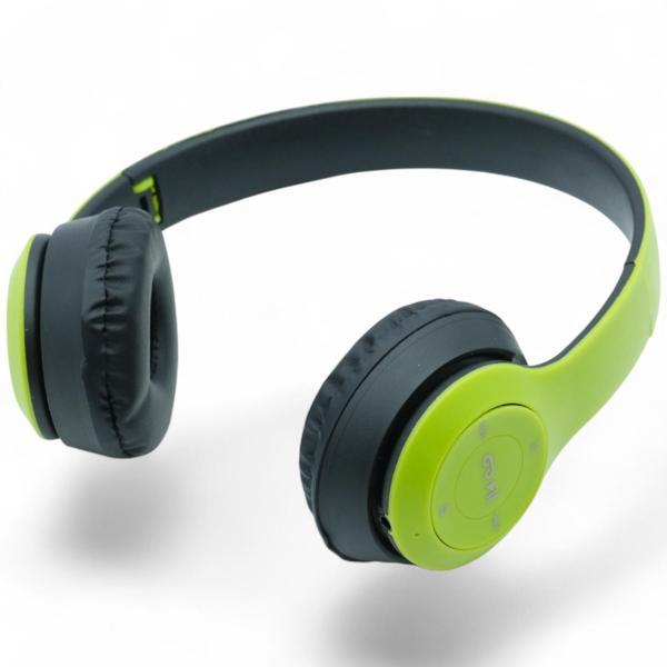 Viges P47 Wireless Bluetooth Kulak Üstü Kulaklık Yeşil-Siyah - Image 1