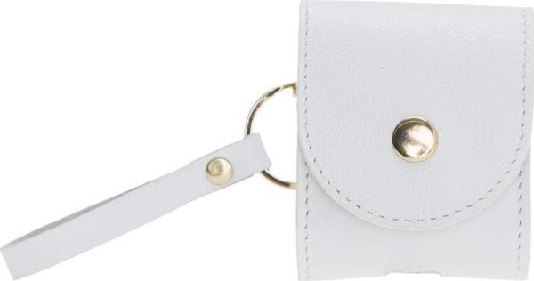 Apple AirPods 2.nesil Uyumlu Deri Kılıf Mai Snap F3 Beyaz - Image 1
