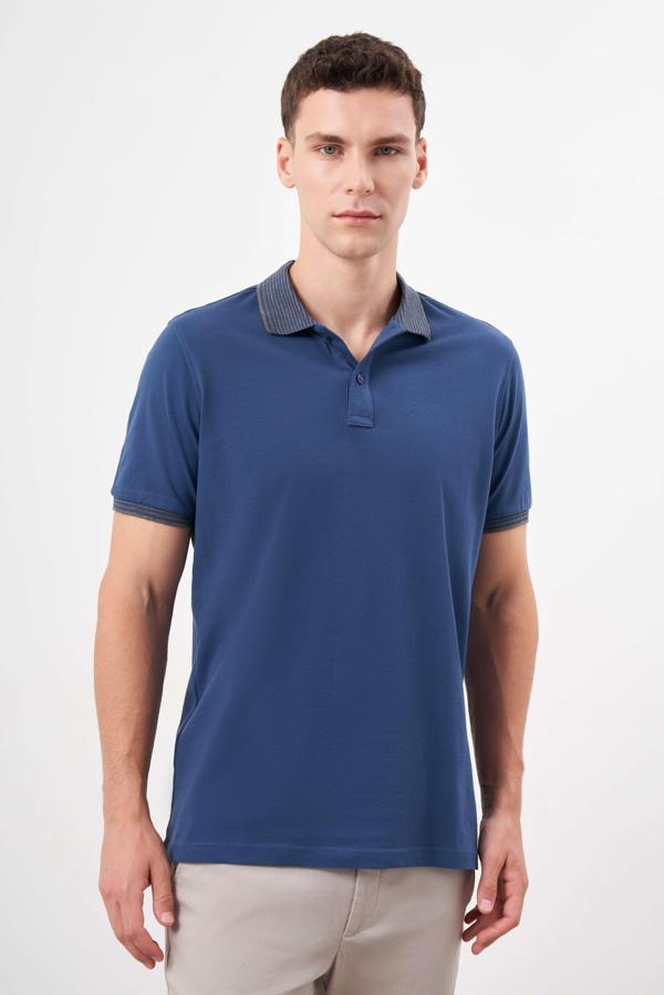  Erkek Marine Trend Polo Yaka Dynamic Fit T-Shirt - Image 1