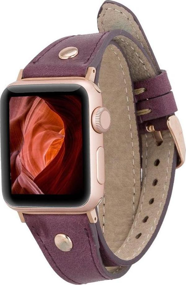 Bouletta Apple Watch Uyumlu Deri Kordon 38-40-41mm DT Slim CZ7 - Image 1