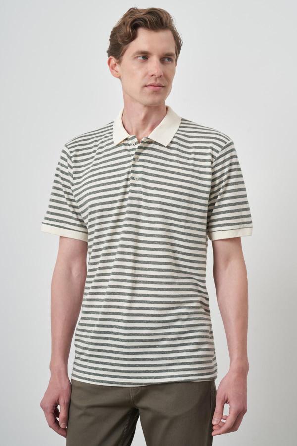  Erkek Çağla Yeşili Trend  Polo Yaka T-Shirt - Image 1