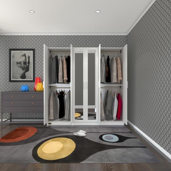 Kenzlife gardırop 6 kapılı anemon 180*180*42 byz aynalı gardolap dolap - Image 1