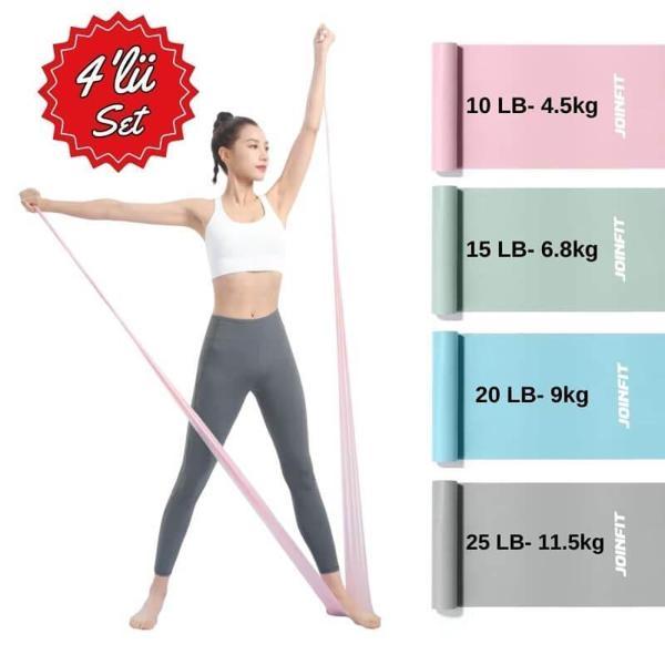 JOINFIT Aerobik ve Direnç Bandı 4'lü Set - Image 1