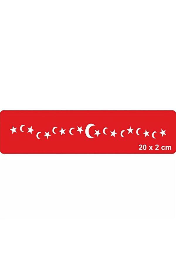 Alsepeteavm Ayyıldız Bayrak  Tattoo Geçici Dövme Şablonları Kına Kalıpları - Image 1