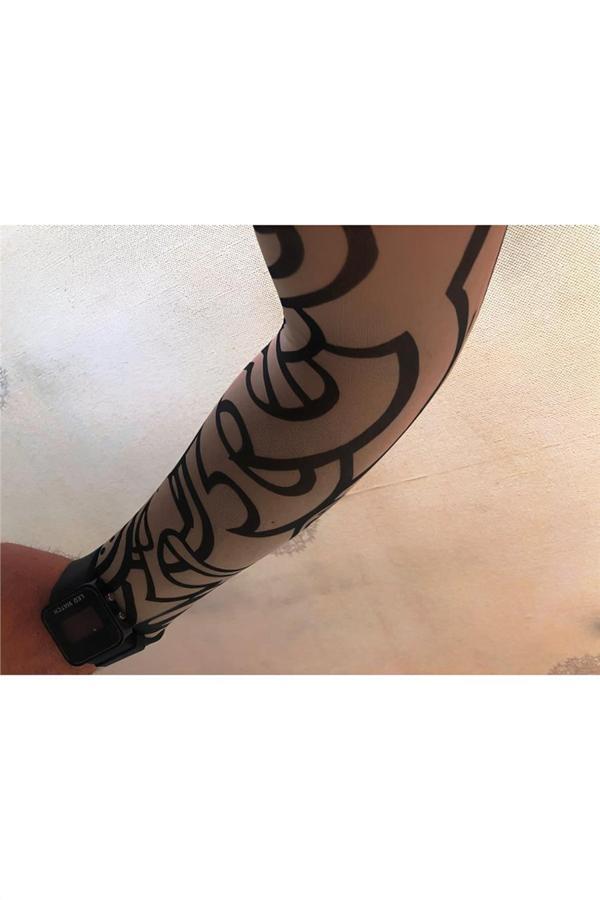 Alsepeteavm Çift Kol Giyilebilir Dövme Tribalci Desenler Tattoo Sleeve - Image 1