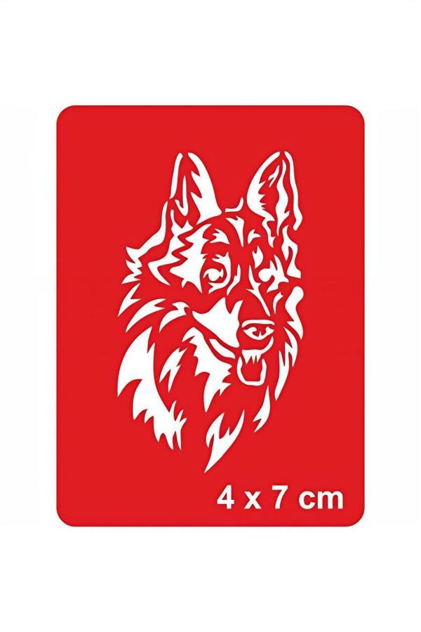 Alsepeteavm Alman Kurdu Köpek  Tattoo Geçici Dövme Şablonları Kına Kalıpları - Image 1