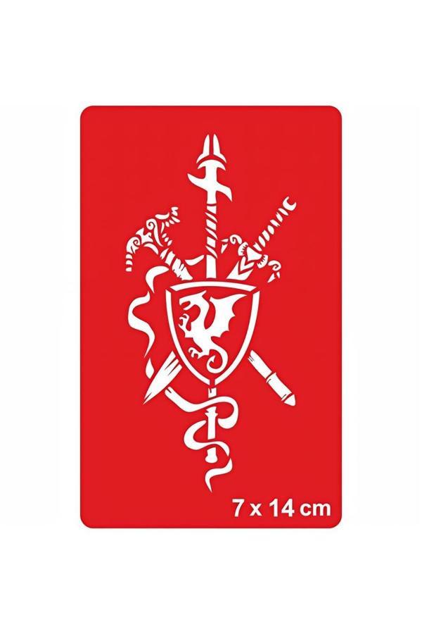 Alsepeteavm Keskin Savaşçı  Tattoo Geçici Dövme Şablonları Kına Kalıpları - Image 1