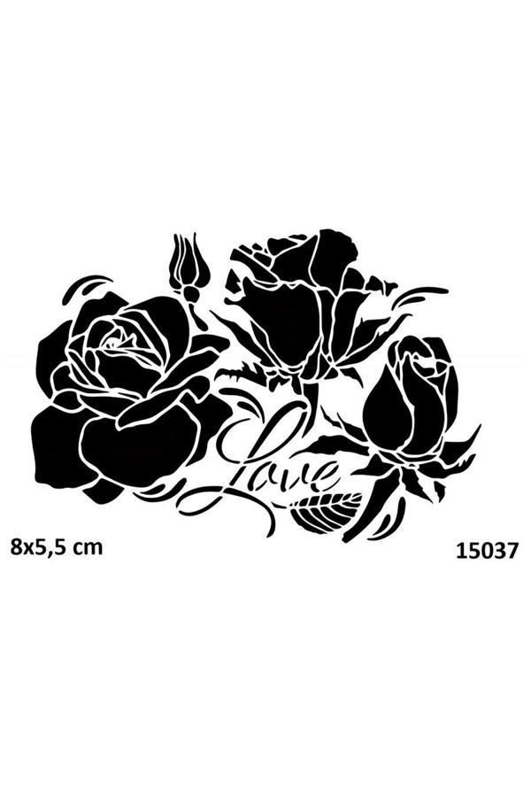 Alsepeteavm Love Gül Dövmesi Geçici Dövme Deseni - Image 1