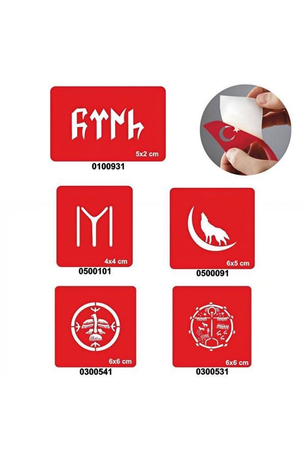 Alsepeteavm Türk 5'li Set Geçici Dövme Kına Şablonu - Image 1