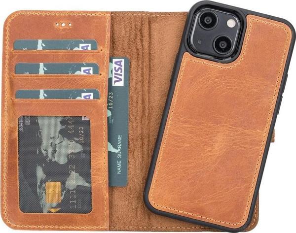 Apple iPhone 13 Mini Uyumlu Deri Cüzdanlı Kılıf G19 Taba - Image 1