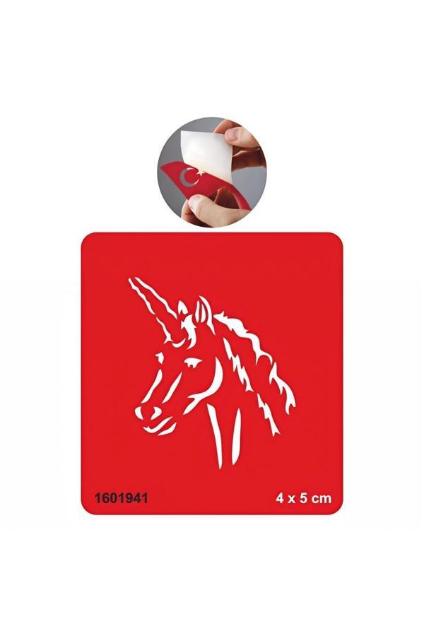 Alsepeteavm Sihirli Unicorn At Tattoo Geçici Dövme Şablonları Kına Kalıpları - Image 1