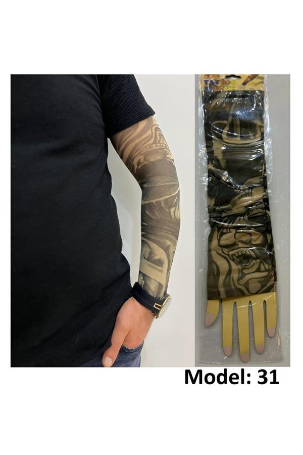 Alsepeteavm Giyilebilir Dövme Çift Kol 2 Adet Kol Çorap Dövmesi Sleeve tattoo Model31 - Image 1