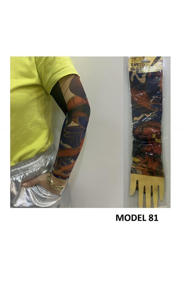 Alsepeteavm Giyilebilir Dövme Çift Kol 2 Adet Kol Çorap Dövmesi Sleeve tattoo Model81 - Image 1