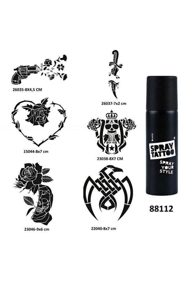 Alsepeteavm Silah Kartal Spray Tattoo Geçici Dövme Seti Dark Sprey Dövme Kiti - Image 1