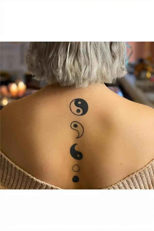 Alsepeteavm Ying Yang Doğumu Geçici Dövme Şablonu - Image 1