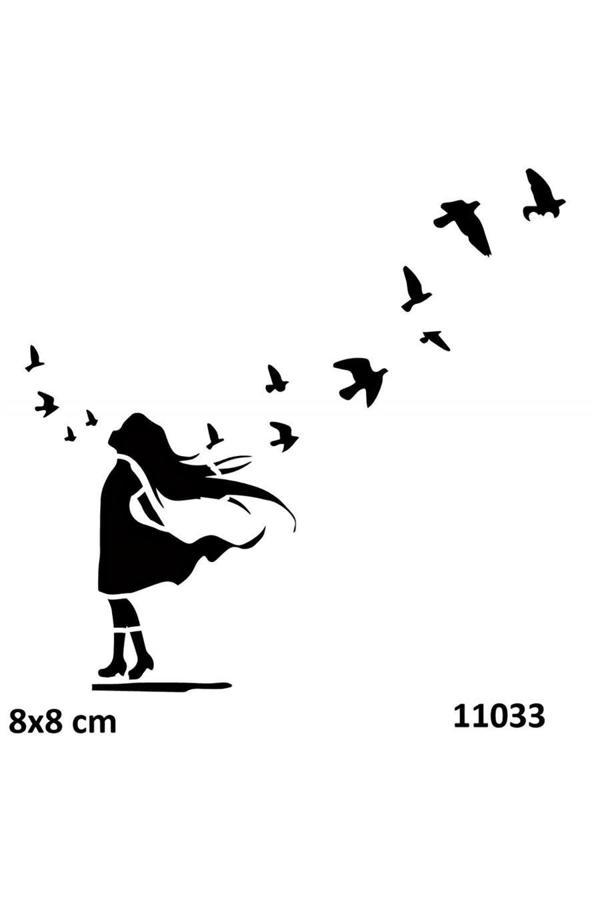 Alsepeteavm Özgürlük ve Kuşlar Dövmesi Geçici Dövme Deseni - Image 1