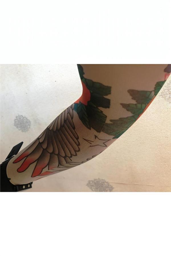 Alsepeteavm Çift Kol Giyilebilir Dövme Kanatlı Desenler Tattoo Sleeve - Image 1