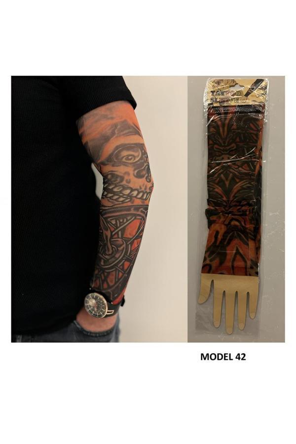 Alsepeteavm Giyilebilir Dövme Çift Kol 2 Adet Kol Çorap Dövmesi Sleeve tattoo Model42 - Image 1