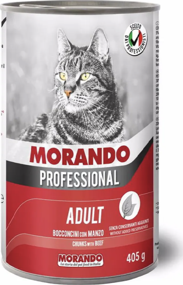 Morando BİFTEK PARÇACIKLI YETİŞKİN KEDİ MAMASI 405 GR - Image 1