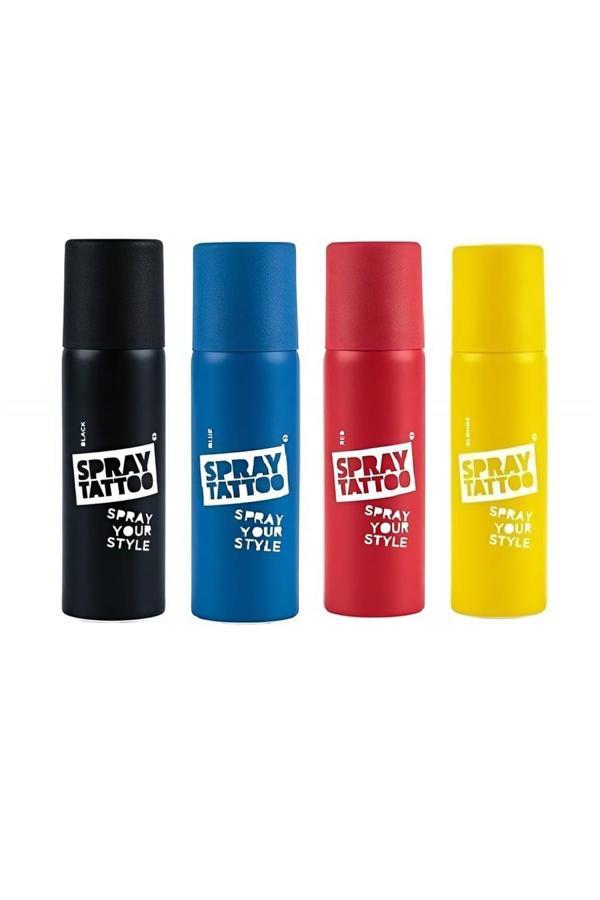 Alsepeteavm Toptan 10 Adet Spray Tattoo Paketi 54 adet şablon hediyeli - Image 1