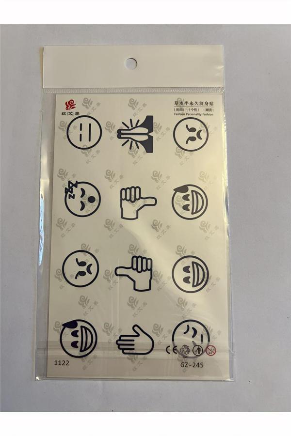 Alsepeteavm Emojiler Yarı Kalıcı Hayalet Geçici Dövme Yapıştırma Dövme - Image 1