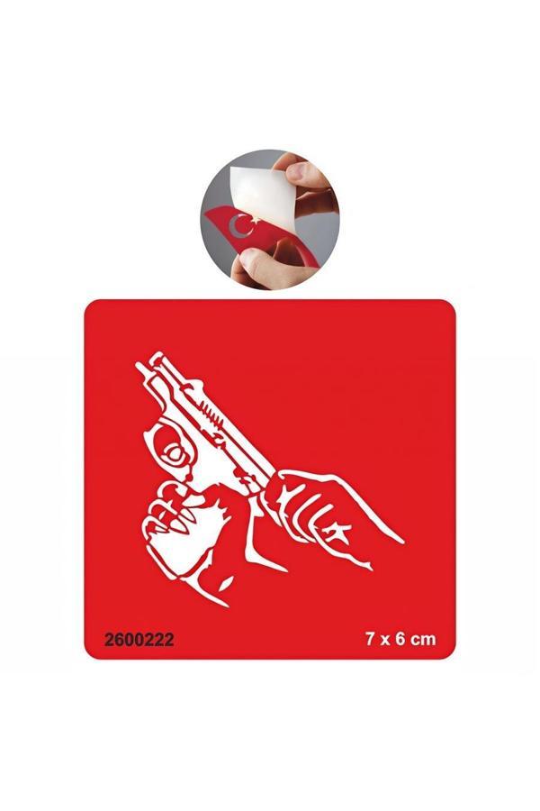 Alsepeteavm Şarjör Silah Tabanca  Tattoo Geçici Dövme Şablonları Kına Kalıpları - Image 1