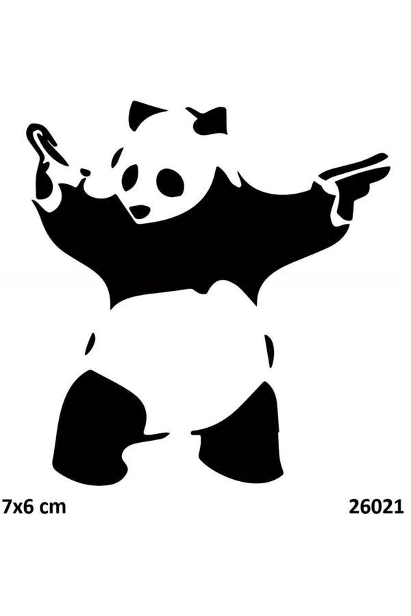 Alsepeteavm Silahşör Panda Geçici Dövme Şablonu - Image 1
