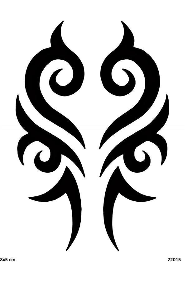Alsepeteavm Tribal Gözler Geçici Dövme Şablonu - Image 1