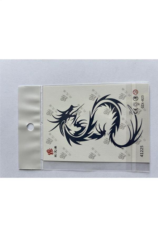 Alsepeteavm Dragon Minimal 11x8 cm Yarı Kalıcı Geçici Dövme Yapıştırma Dövme - Image 1