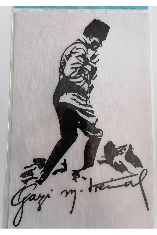 Alsepeteavm Atatürk Kocatepe Araba Çıkartması Sticker Siyah - Image 1