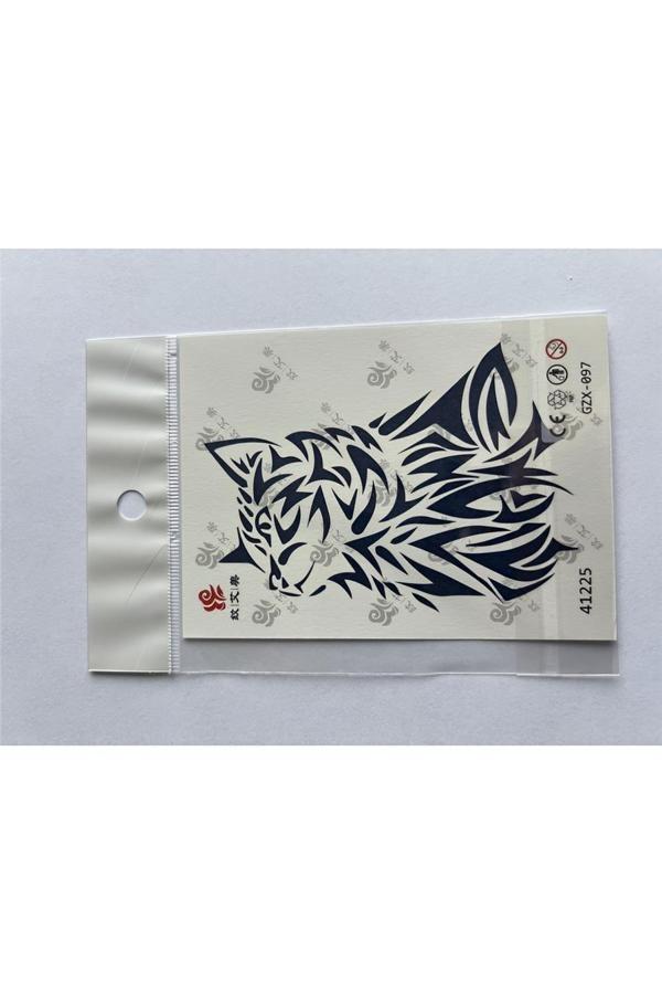 Alsepeteavm Kedi Minimal 11x8 cm Yarı Kalıcı Geçici Dövme Yapıştırma Dövme - Image 1