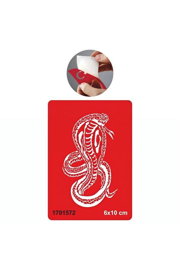 Alsepeteavm Kobra Yılan Tattoo Geçici Dövme Şablonları Kına Kalıpları - Image 1
