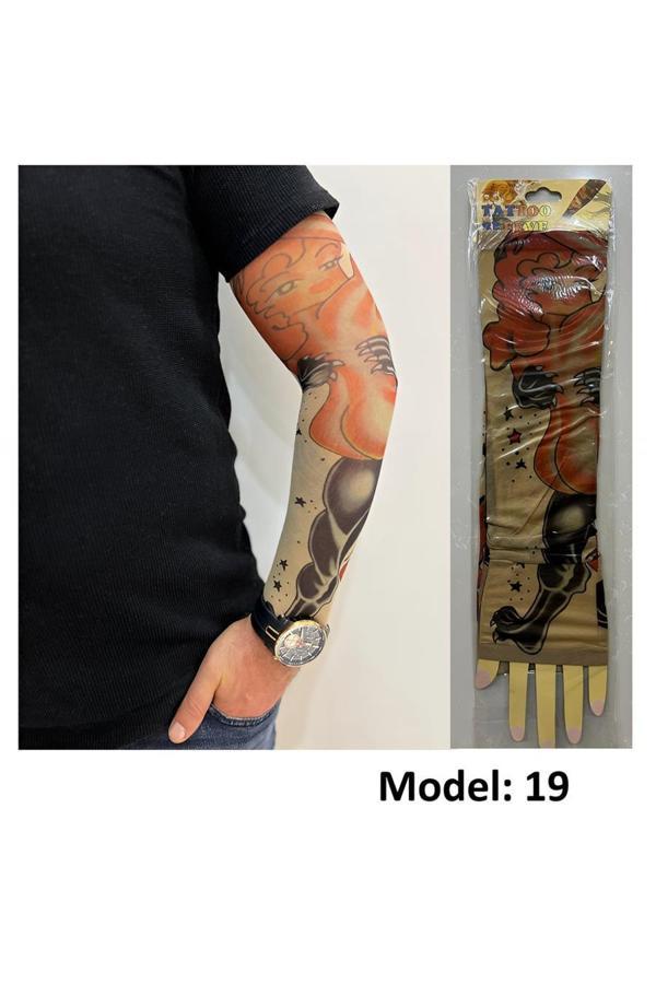 Alsepeteavm Giyilebilir Dövme Çift Kol 2 Adet Kol Çorap Dövmesi Sleeve tattoo Model19 - Image 1
