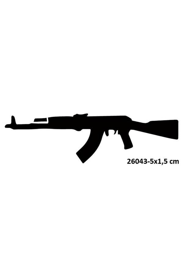 Alsepeteavm Minimal ak 47 keleş silah Geçici Dövme Şablonu - Image 1