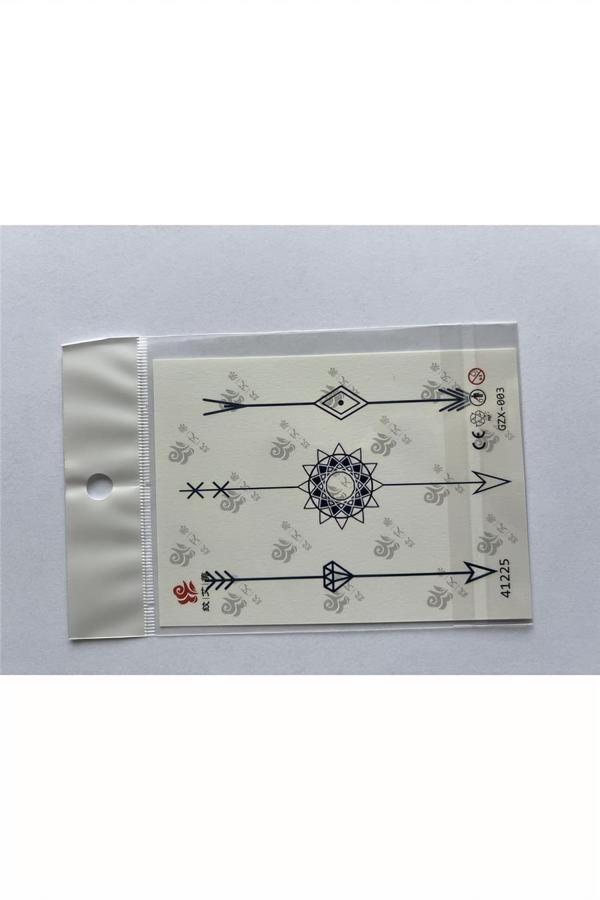 Alsepeteavm Ok Minimal 11x8 cm Yarı Kalıcı Geçici Dövme Yapıştırma Dövme - Image 1