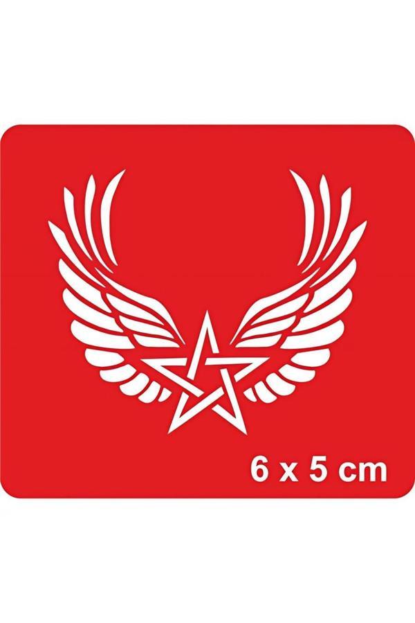 Alsepeteavm Kanatlı Yıldız Tattoo Geçici Dövme Şablonları Kına Kalıpları - Image 1