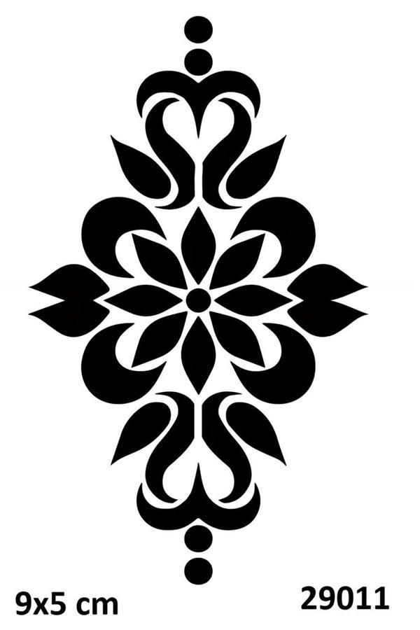 Alsepeteavm Dikey Mandala Çiçeği Dövmesi Geçici Dövme Deseni - Image 1