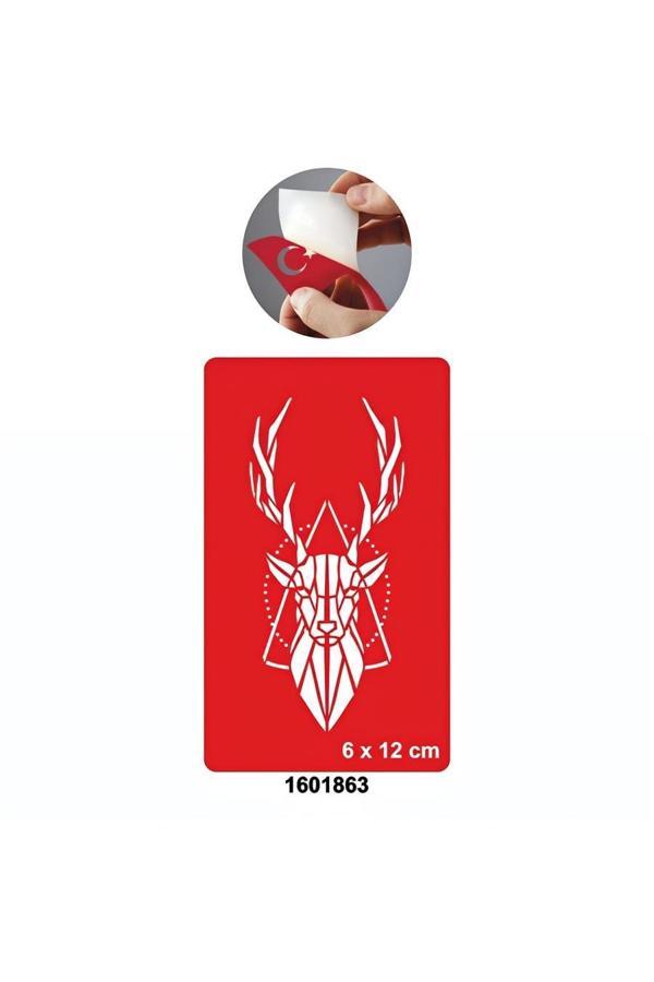 Alsepeteavm Güçlü Ve Kibar Geyik Geçici Desen Tattoo Geçici Dövme Şablonları Kına Kalıpları - Image 1