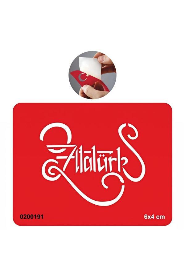 Alsepeteavm Atatürk Hat Yazısı Geçici Dövme Kına Şablonu Tattoo Geçici Dövme Şablonları Kına Kalıpları - Image 1