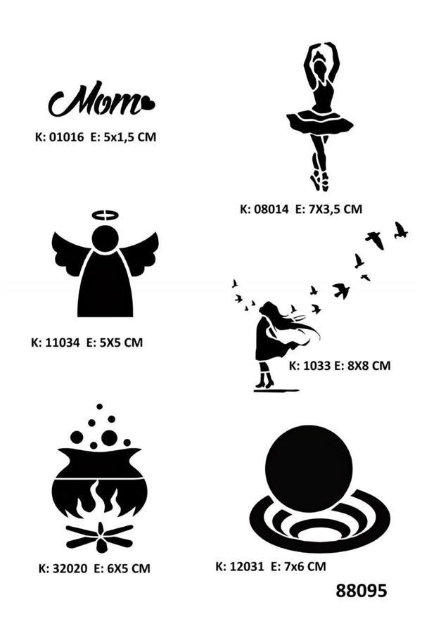 Alsepeteavm Hayal Gücü Modeleri Geçici Dövme Stencil Seti Dövme Kalıpları - Image 1
