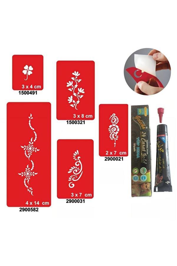 Alsepeteavm El Ayak Süsleme Desenleri Kına ile Geçici Dövme Yapma Seti - Image 1
