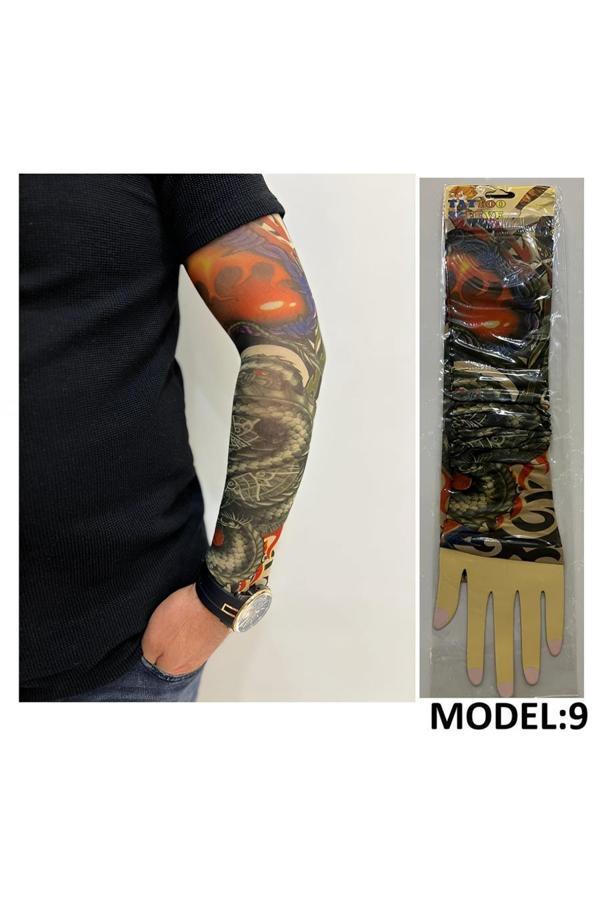 Alsepeteavm Giyilebilir Dövme Çift Kol 2 Adet Kol Çorap Dövmesi Sleeve tattoo Model9 - Image 1