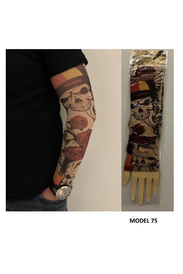 Alsepeteavm Giyilebilir Dövme Çift Kol 2 Adet Kol Çorap Dövmesi Sleeve tattoo Model75 - Image 1