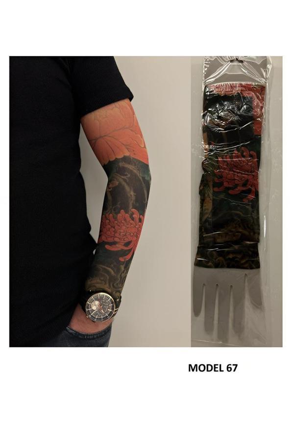 Alsepeteavm Giyilebilir Dövme Çift Kol 2 Adet Kol Çorap Dövmesi Sleeve tattoo Model67 - Image 1