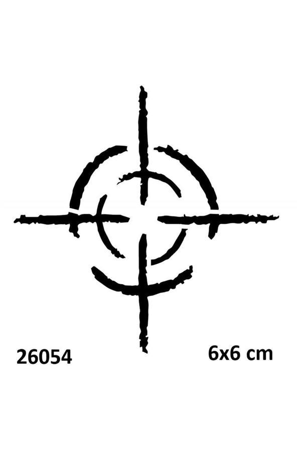 Alsepeteavm Hedef 12 Geçici Dövme Şablonu Stencil Kalıp - Image 1