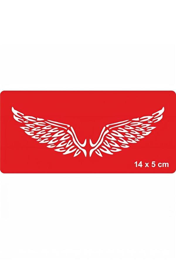 Alsepeteavm Yüce Melek Kanatları Tattoo Geçici Dövme Şablonları Kına Kalıpları - Image 1