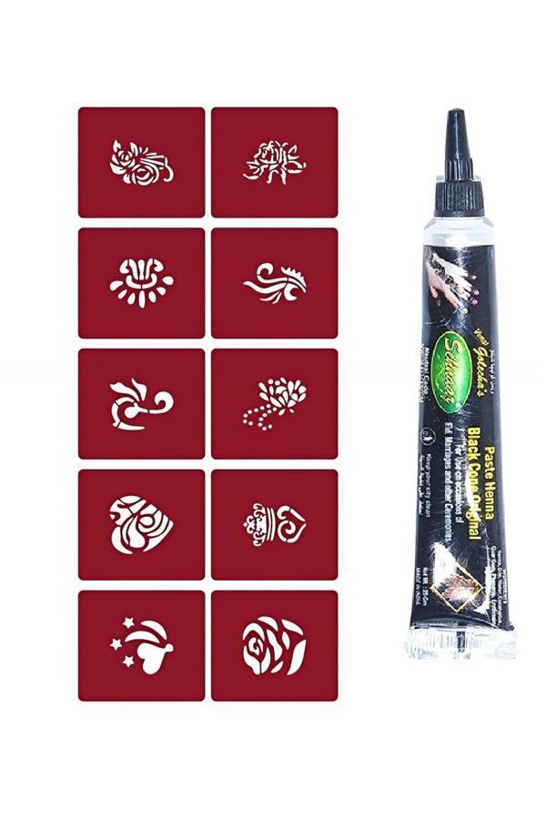 Alsepeteavm Minimal Kınalı Geçici Dövme Yapma Seti br010k - Image 1