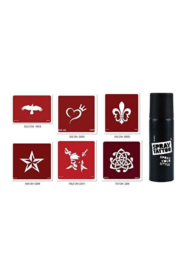 Alsepeteavm Sarmal Ve Motif Geçici Sprey Dövme Seti Spray Tatto - Image 1